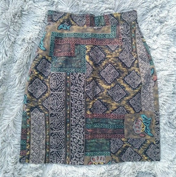 Vintage Dresses & Skirts - Vintage | Geometric Pattern Skirt